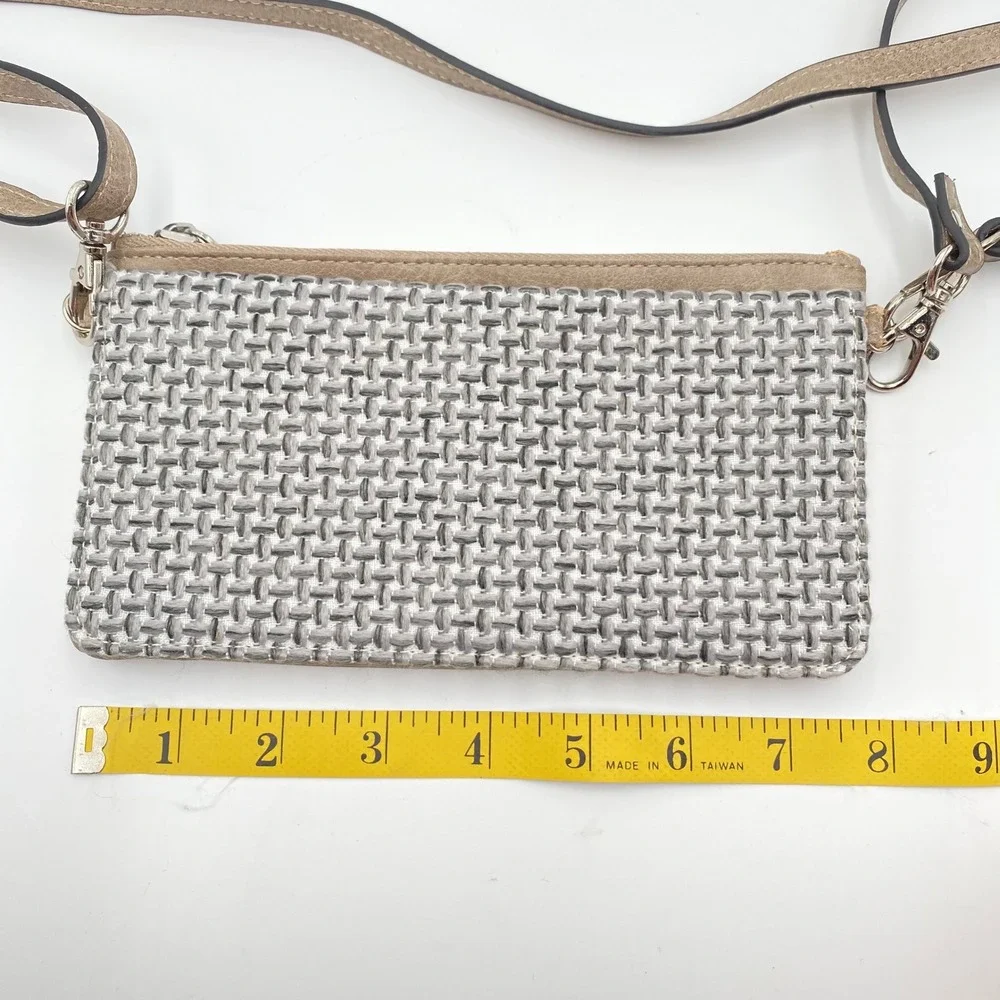 JEN&CO Woven Crossbody Wallet Clutch Organizer Card‎ Slots ID Window Strap